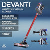 Devanti Handheld Vacuum Cleaner Cordless Stick Handstick Vac Bagless 2-Speed Headlight Red Deals499