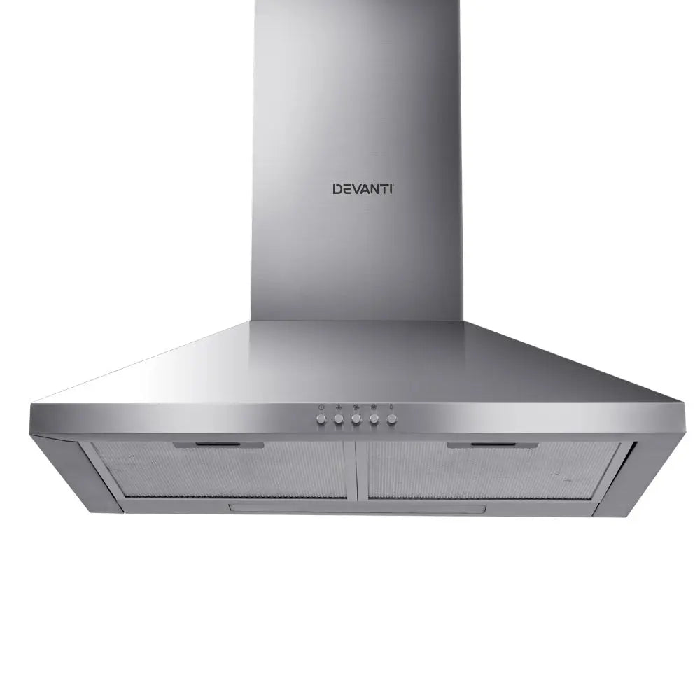 Devanti Range Hood 60cm 600mm Kitchen Canopy Stainless Steel Rangehood Wall Mount Deals499