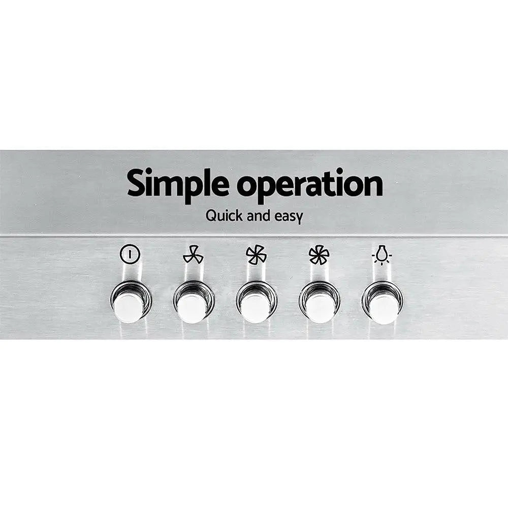 Devanti Range Hood 60cm 600mm Kitchen Canopy Stainless Steel Rangehood Wall Mount Deals499