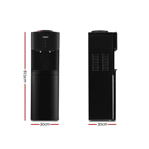 Devanti Water Cooler Dispenser Mains Bottle Stand Hot Cold Tap Office Black Deals499