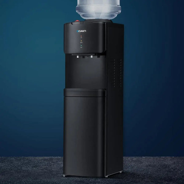 Devanti Water Cooler Dispenser Mains Bottle Stand Hot Cold Tap Office Black Deals499