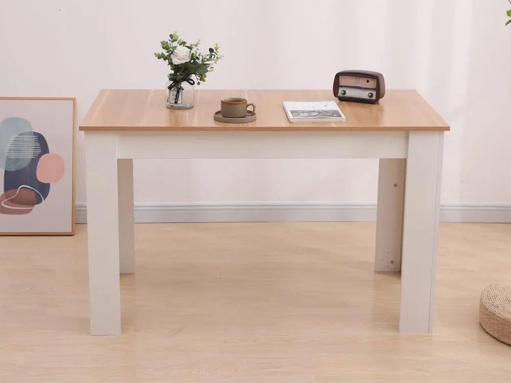 Dining Table Rectangular Wooden 120M-Wood&White Deals499