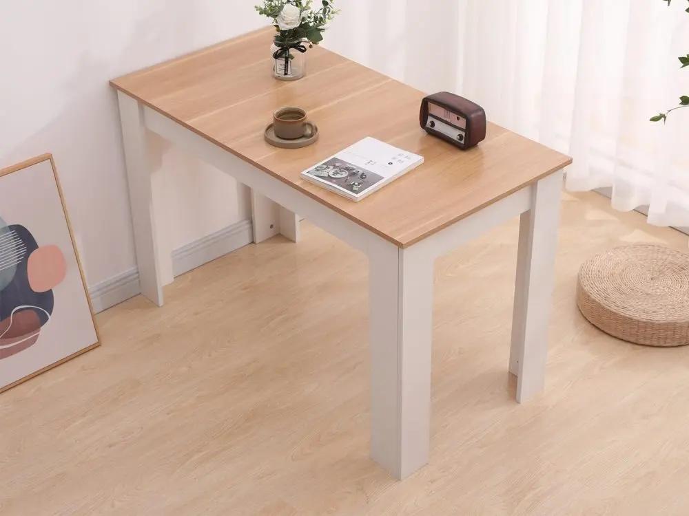 Dining Table Rectangular Wooden 120M-Wood&White Deals499