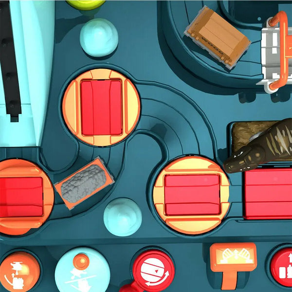 Dinosaur Track Car Adventure Toy Pull Back Christmas Gift Elevator Educational Toys Deals499