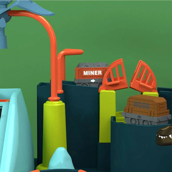 Dinosaur Track Car Adventure Toy Pull Back Christmas Gift Elevator Educational Toys Deals499