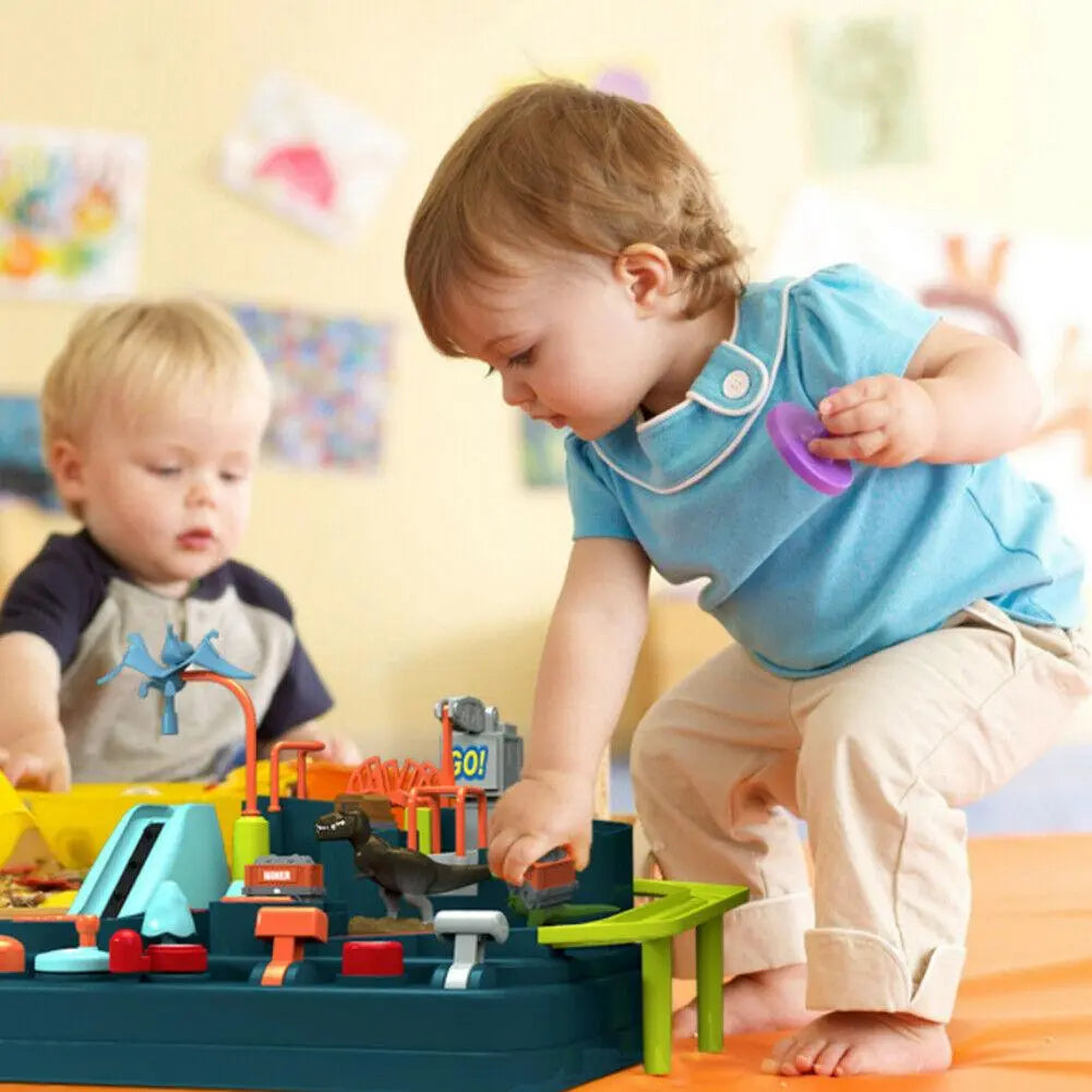 Dinosaur Track Car Adventure Toy Pull Back Christmas Gift Elevator Educational Toys Deals499