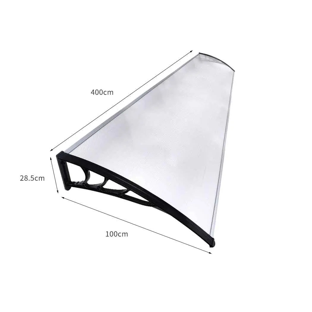Door Window Awning Outdoor Canopy UV Patio Sun Shield Rain Cover DIY 1M X 4M Deals499