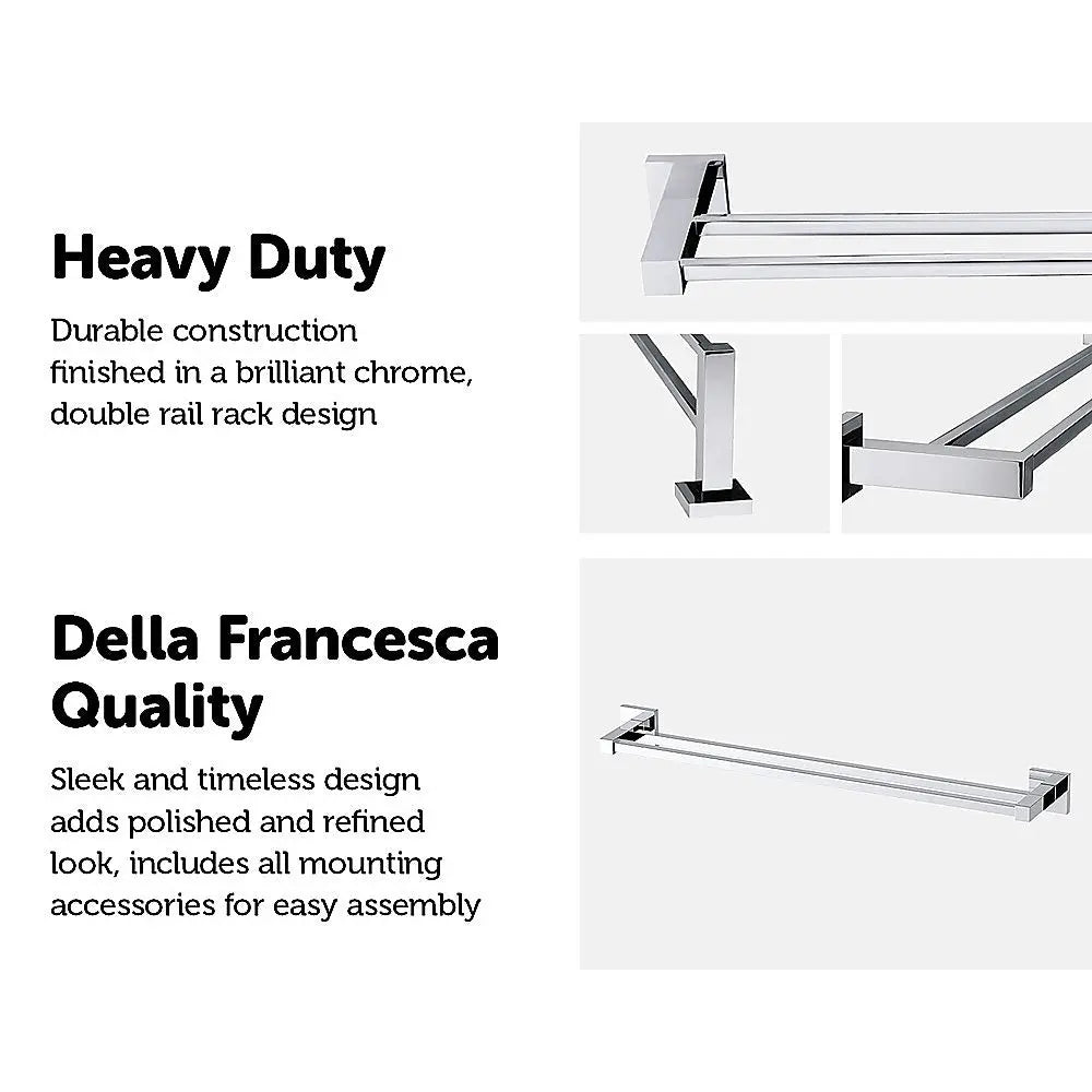 Double Classic Chrome Towel Bar Rail Bathroom Deals499