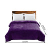 DreamZ 320GSM 220x240cm Ultra Soft Mink Blanket Warm Throw in Aubergine Colour Deals499