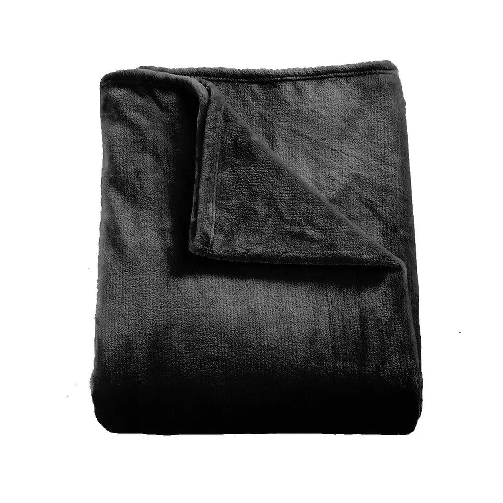 DreamZ 320GSM 220x240cm Ultra Soft Mink Blanket Warm Throw in Black Colour Deals499