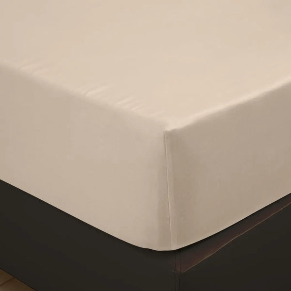 DreamZ 4 Pcs Natural Bamboo Cotton Bed Sheet Set in Size Double Ivory Deals499