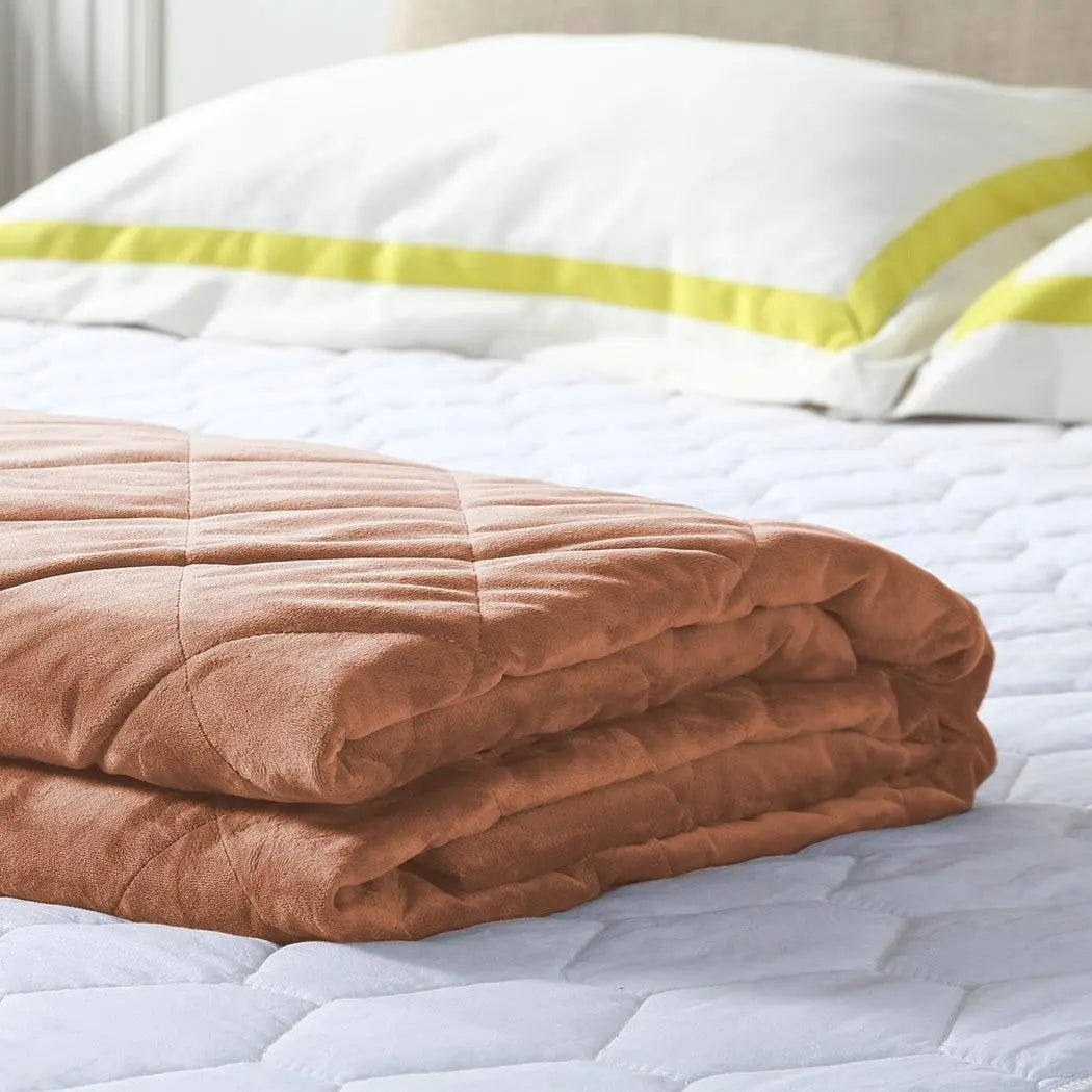 DreamZ 7KG Anti Anxiety Weighted Blanket Gravity Blankets Dusty Pink Colour Deals499