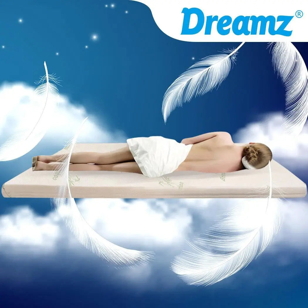 DreamZ 8cm Bedding Cool Gel Memory Foam Bed Mattress Topper Bamboo Cover Double Deals499