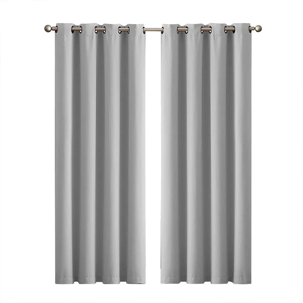 DreamZ Blockout Curtain Blackout Curtains Eyelet Room 102x275cm Grey Deals499