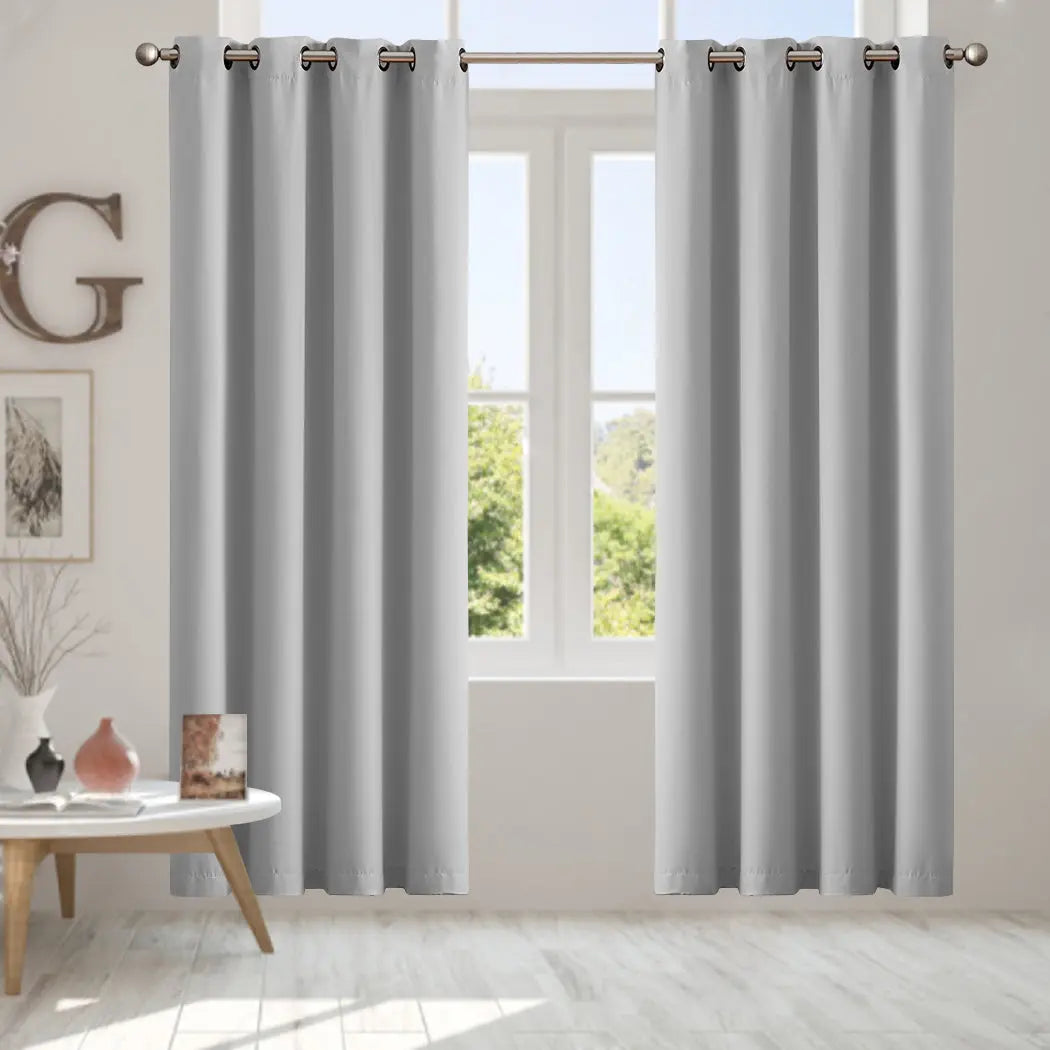 DreamZ Blockout Curtain Blackout Curtains Eyelet Room 102x275cm Grey Deals499