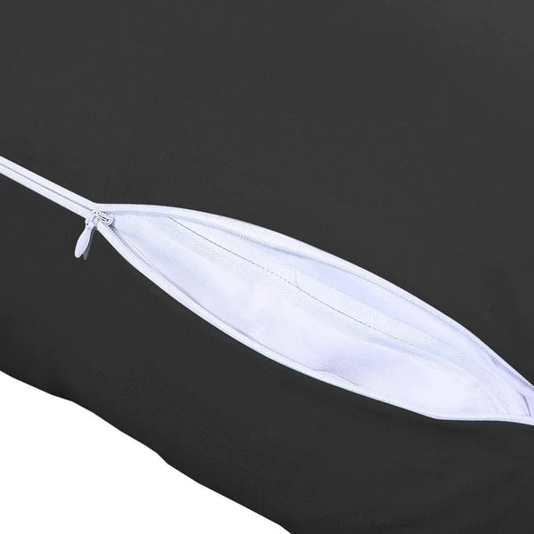 DreamZ Body Full Long Pillow Luxury Slip Cotton Maternity Pregnancy 137cm Black Deals499