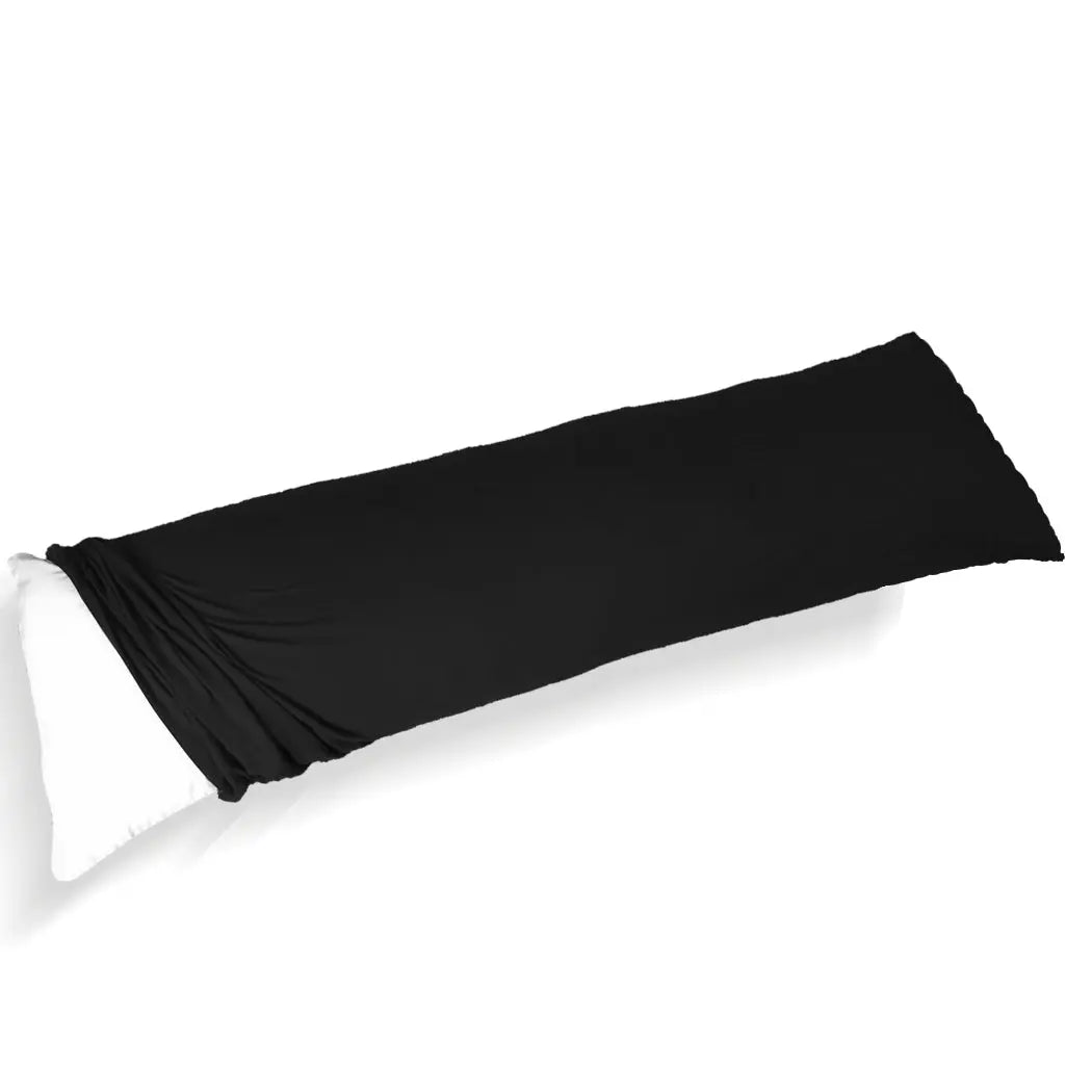 DreamZ Body Full Long Pillow Luxury Slip Cotton Maternity Pregnancy 137cm Black Deals499