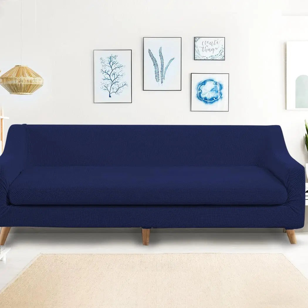 DreamZ Couch Sofa Seat Covers Stretch Protectors Slipcovers 4 Seater Navy Deals499