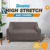 DreamZ Couch Stretch Sofa Lounge Cover Protector Slipcover 2 Seater Chocolate Deals499