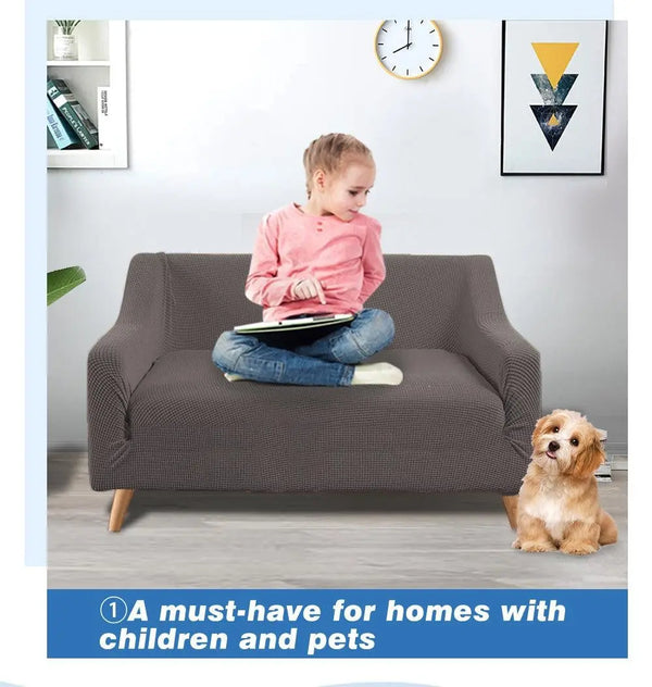 DreamZ Couch Stretch Sofa Lounge Cover Protector Slipcover 2 Seater Chocolate Deals499