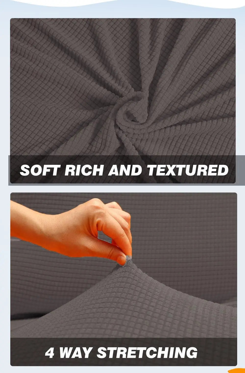 DreamZ Couch Stretch Sofa Lounge Cover Protector Slipcover 2 Seater Chocolate Deals499