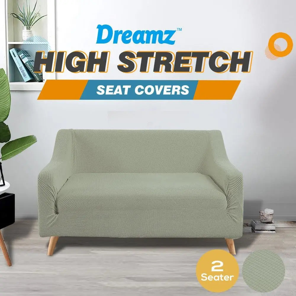 DreamZ Couch Stretch Sofa Lounge Cover Protector Slipcover 2 Seater Khaki Deals499