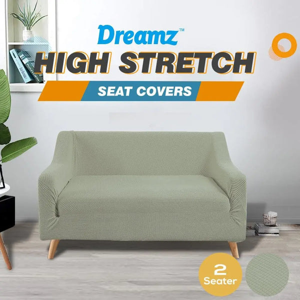 DreamZ Couch Stretch Sofa Lounge Cover Protector Slipcover 2 Seater Khaki Deals499