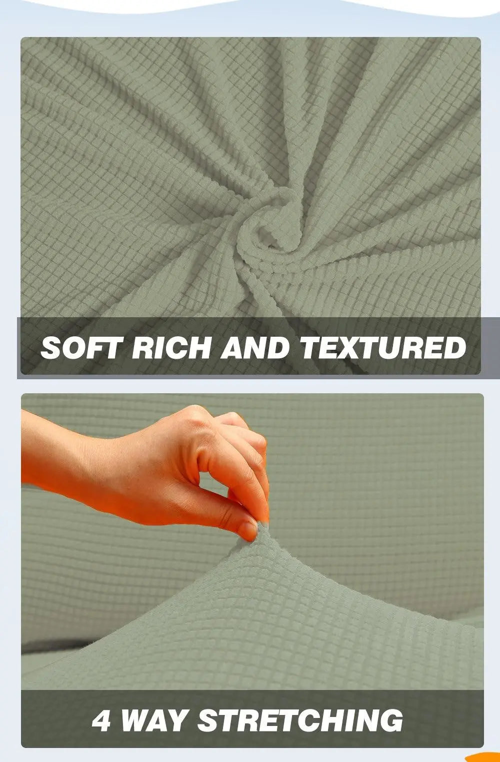 DreamZ Couch Stretch Sofa Lounge Cover Protector Slipcover 2 Seater Khaki Deals499