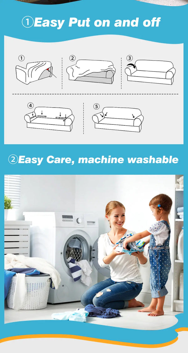 DreamZ Couch Stretch Sofa Lounge Cover Protector Slipcover 2 Seater Khaki Deals499