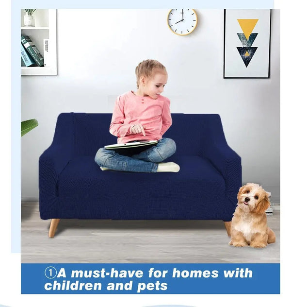 DreamZ Couch Stretch Sofa Lounge Cover Protector Slipcover 2 Seater Navy Deals499
