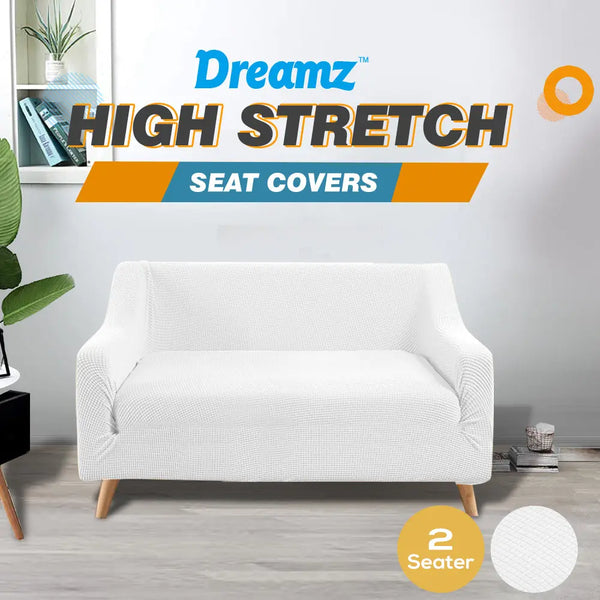 DreamZ Couch Stretch Sofa Lounge Cover Protector Slipcover 2 Seater Off White Deals499