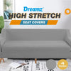 DreamZ Couch Stretch Sofa Lounge Cover Protector Slipcover 4 Seater Grey Deals499