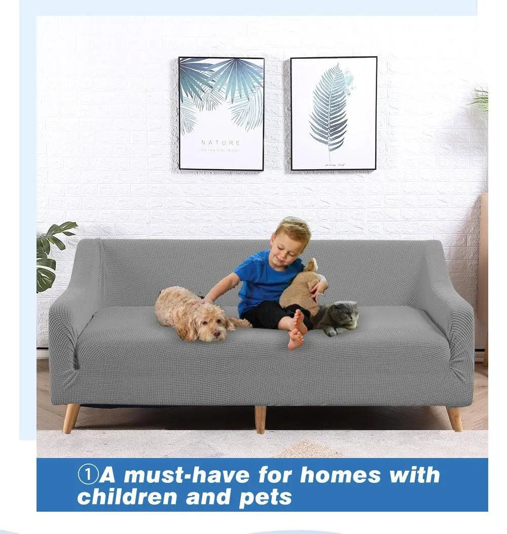 DreamZ Couch Stretch Sofa Lounge Cover Protector Slipcover 4 Seater Grey Deals499