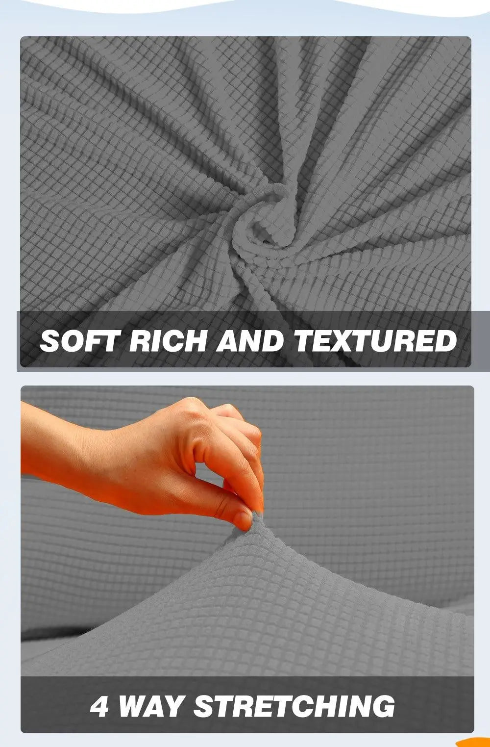 DreamZ Couch Stretch Sofa Lounge Cover Protector Slipcover 4 Seater Grey Deals499