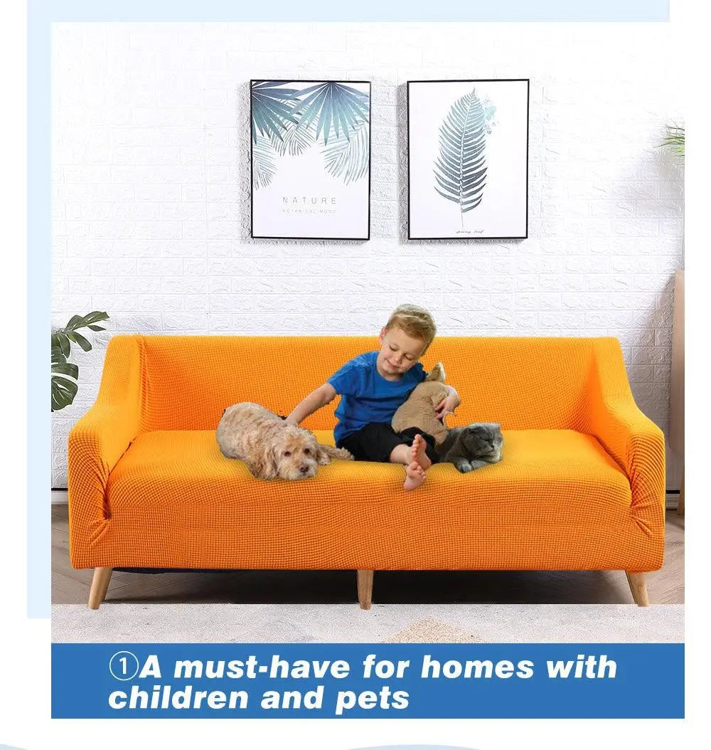 DreamZ Couch Stretch Sofa Lounge Cover Protector Slipcover 4 Seater Orange Deals499