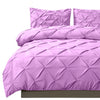 DreamZ Diamond Pintuck Duvet Cover and Pillow Case Set in UK Size in Plum Colour Deals499