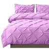 DreamZ Diamond Pintuck Duvet Cover and Pillow Case Set in UQ Size in Plum Colour Deals499