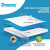 DreamZ Mattress Protector Topper Polyester Cool Fitted Cover Waterproof King Deals499