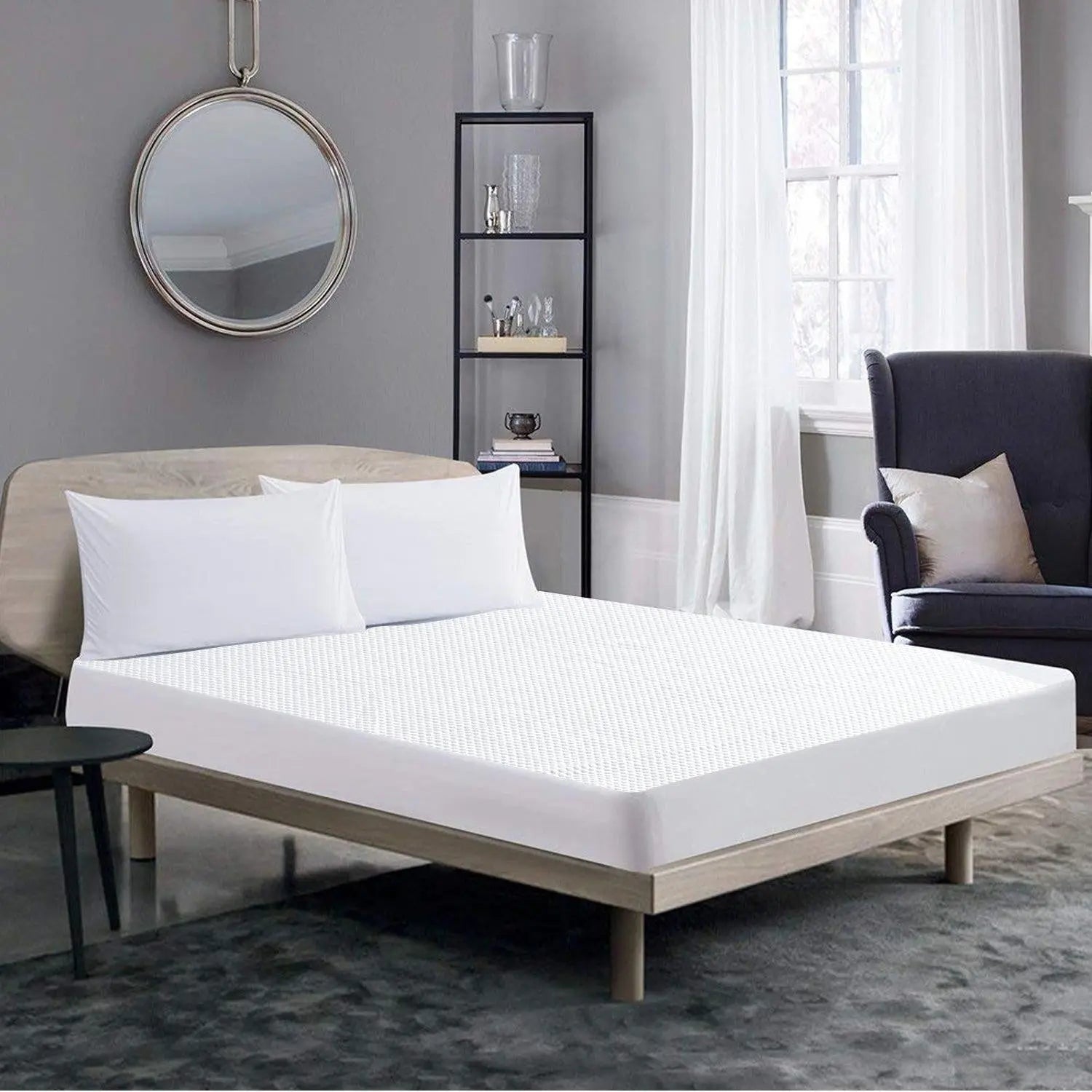 DreamZ Mattress Protector Topper Polyester Cool Fitted Cover Waterproof Single Deals499