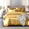 DreamZ Silk Satin Quilt Duvet Cover Set in Single Size in Champagne Colour Deals499