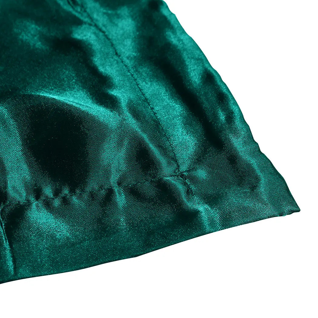 DreamZ Silk Satin Quilt Duvet Cover Set in Single Size in Teal Colour Deals499