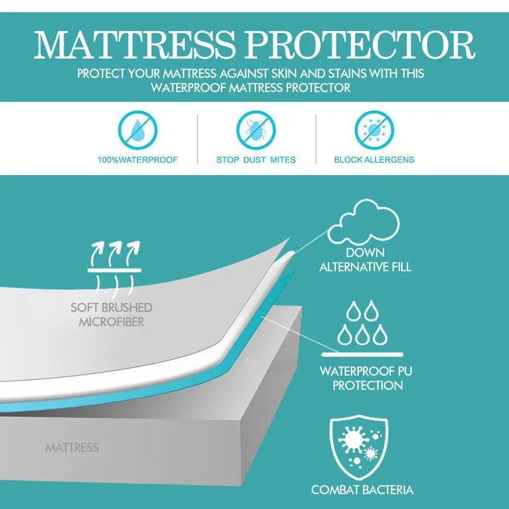 DreamZ Terry Cotton Fully Fitted Waterproof Mattress Protector in Queen Size Deals499