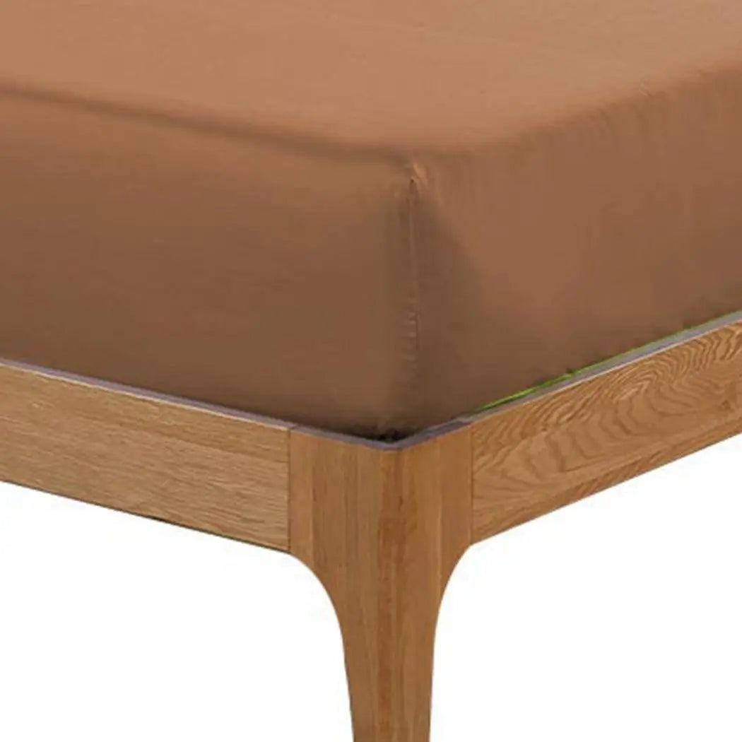 DreamZ Ultra Soft Fitted Bed Sheet with one Pillow Case King Single Chocolate Deals499