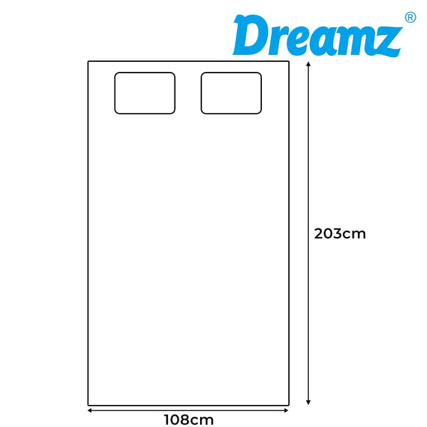 Dreamz Bamboo Pillowtop Mattress Topper Protector Waterproof Cover King Single Deals499