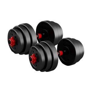 Dumbbells Barbell Weight Set 20KG Adjustable Rubber Home GYM Exercise Fitness Deals499