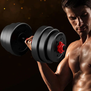 Dumbbells Barbell Weight Set 20KG Adjustable Rubber Home GYM Exercise Fitness Deals499
