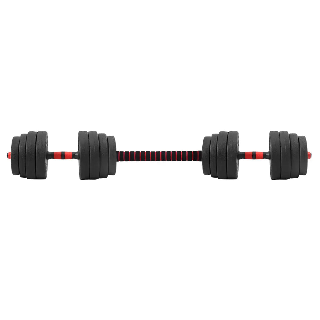 Dumbbells Barbell Weight Set 40KG Adjustable Rubber Home GYM Exercise Fitness Deals499