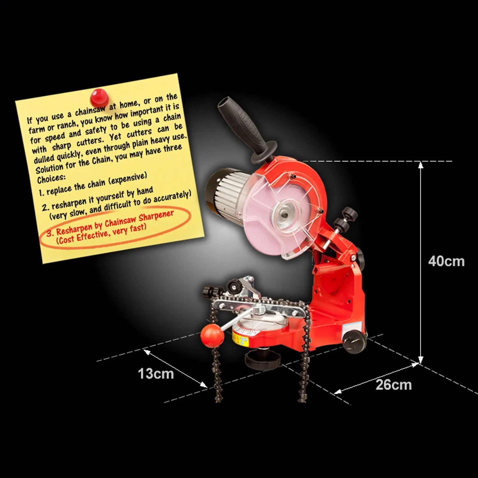 Dynamic Power 350W Alloy Chainsaw Sharpener Electric Grinder Deals499