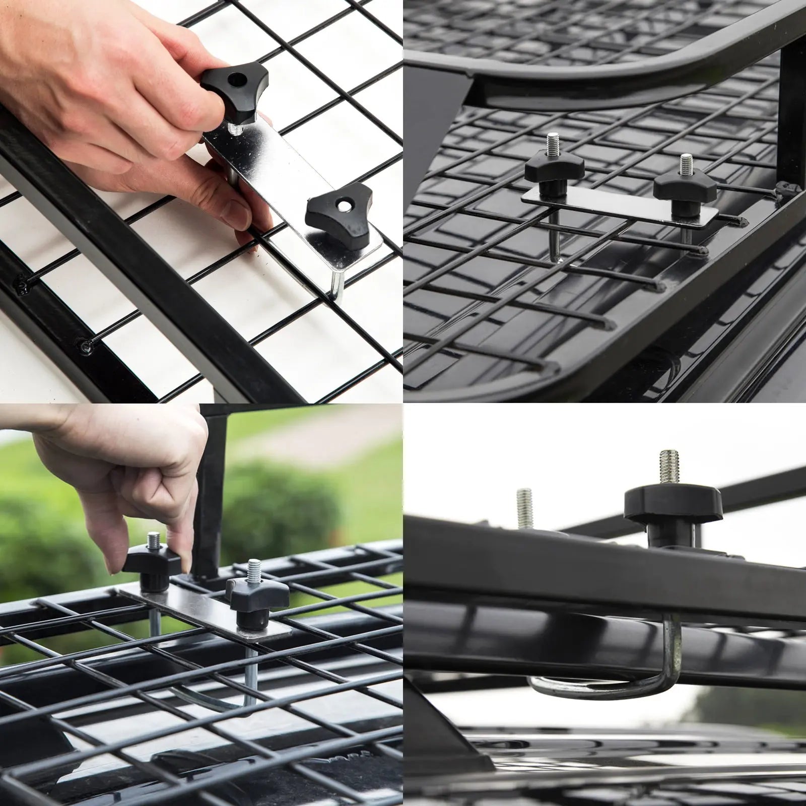 Dynamic Power Black Steel Roof Rack Luggage Carrier Basket 4WD 121cm Deals499