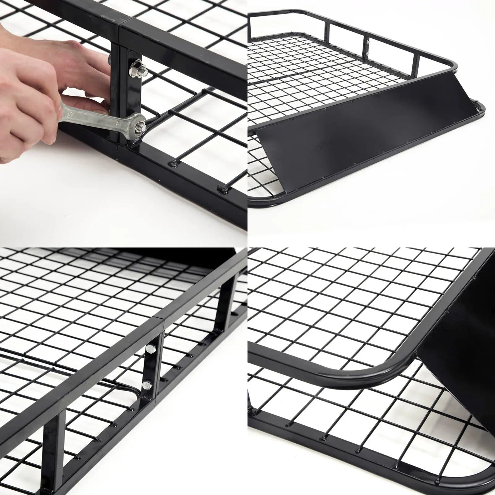 Dynamic Power Black Steel Roof Rack Luggage Carrier Basket 4WD 121cm Deals499